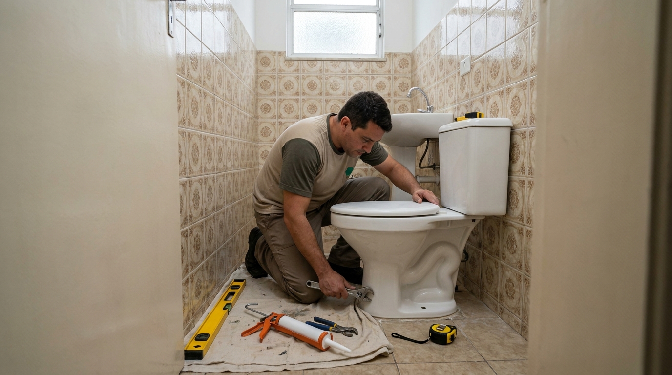 Instalação de vaso sanitário em Canoas‑RS