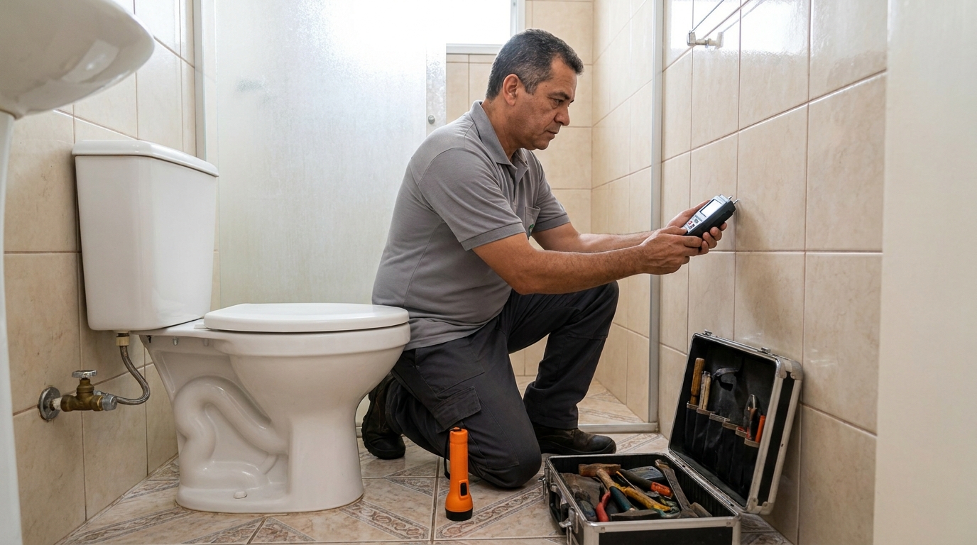 Técnico de caça vazamento com detector em Canoas‑RS